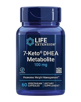 Life Extension 7-Keto DHEA Metabolite – Crank Up Your Fat-Burning Furnace – Non-GMO – Gluten-Free – 100 Mg – 60 Vegetarian Capsules Capsule