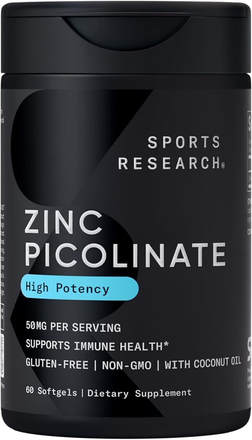 Sports Research Zinc Picolinate 50mg Liquid Softgel