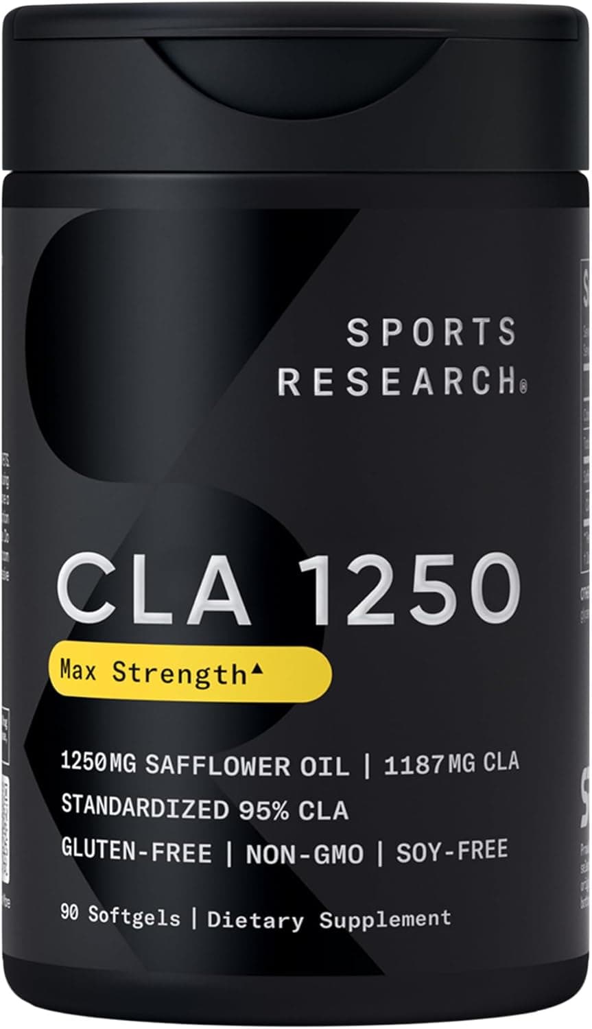 Sports Research CLA 1250mg (95% Active CLA, 90 Softgels) Softgel