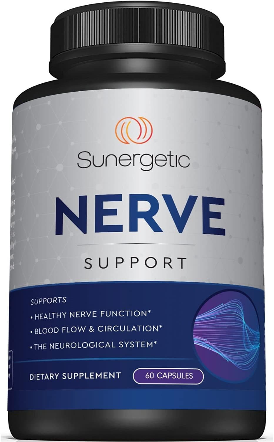 Premium Nerve Support Supplement – with Alpha Lipoic Acid (ALA) 600 mg, Acetyl-L-Carnitine (ALC) & Benfotiamine - Nerve Support Formula for Healthy Circulation, Feet, Hands & Toes - 60 Capsules Capsule