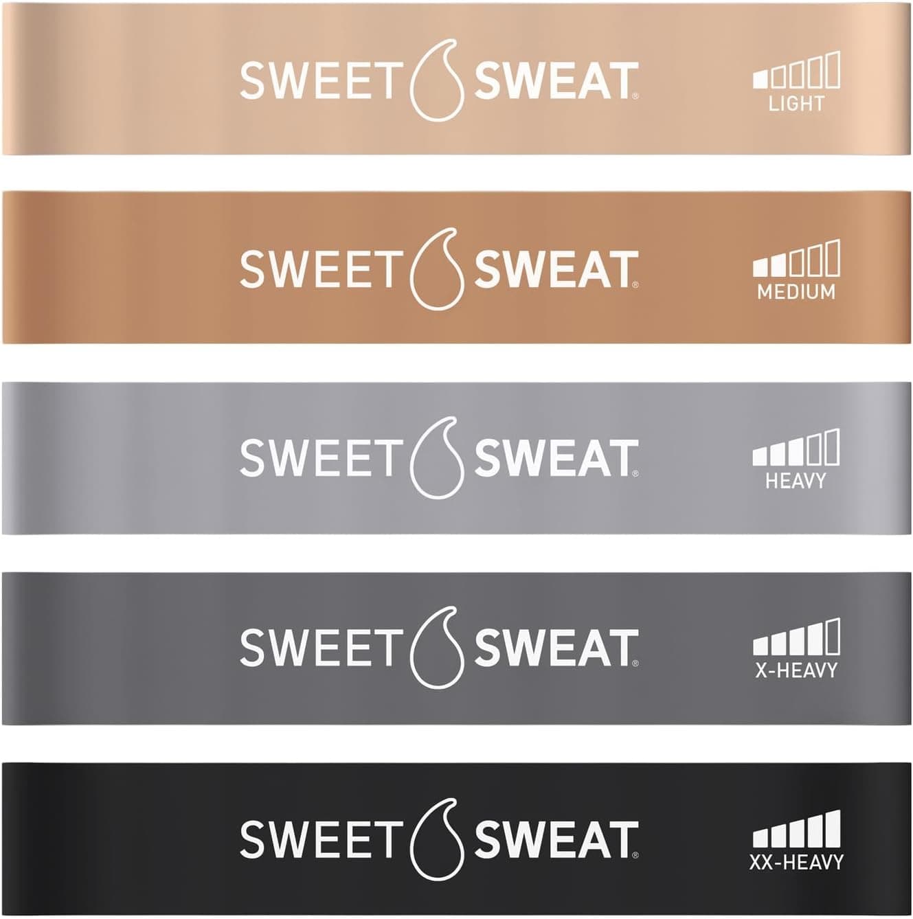 Sweet Sweat Mini Loop Resistance Bands Set of 5 Gear
