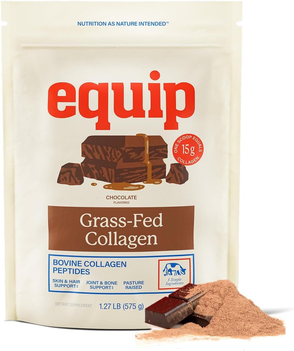 Equip Foods Grass Fed Collagen Powder Chocolate Powder