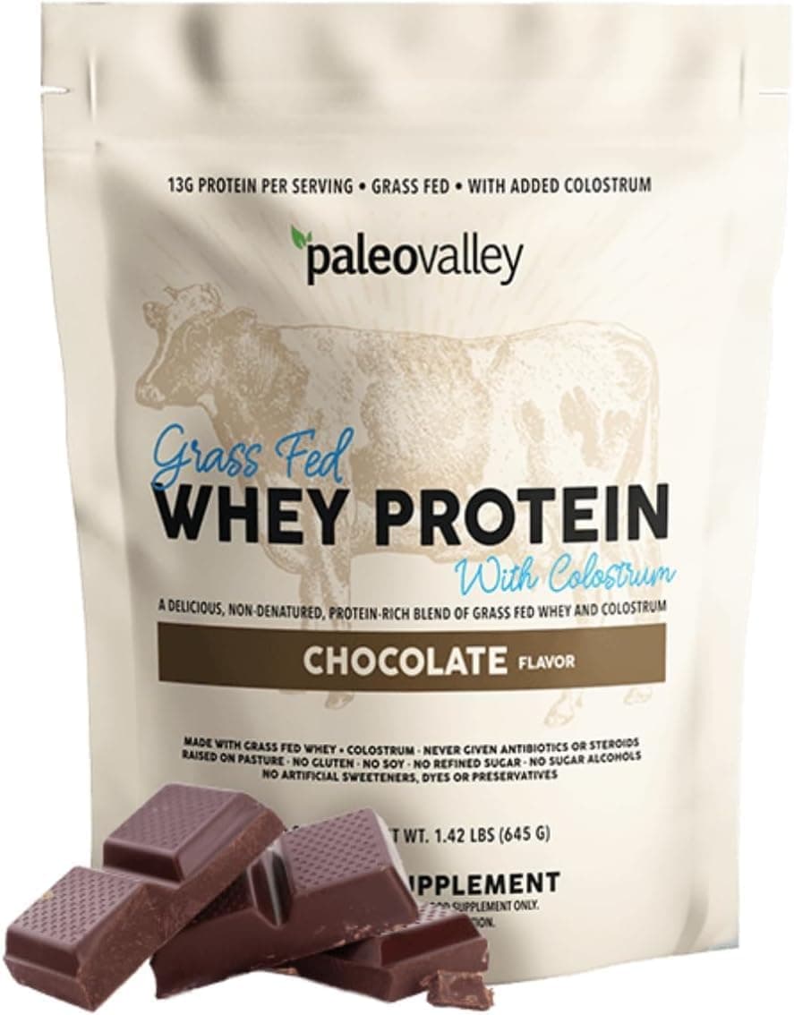 Paleovalley Grass Fed Whey Protein + Colostrum Powder
