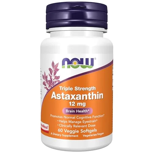 NOW Foods Triple Strength Astaxanthin 12mg Veggie softgels