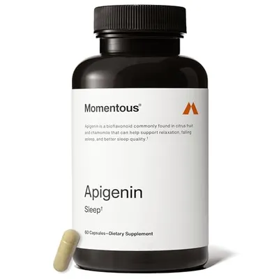 Momentous Apigenin Supplement - 50 mg per Capsule - NSF Certified for Sport - 60-Count Capsule