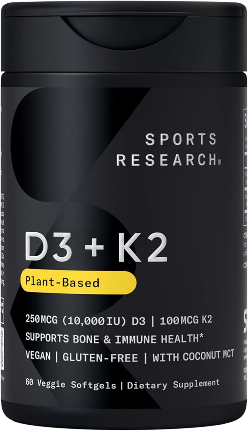Sports Research Vitamin D3 + K2 10,000 IU Softgel