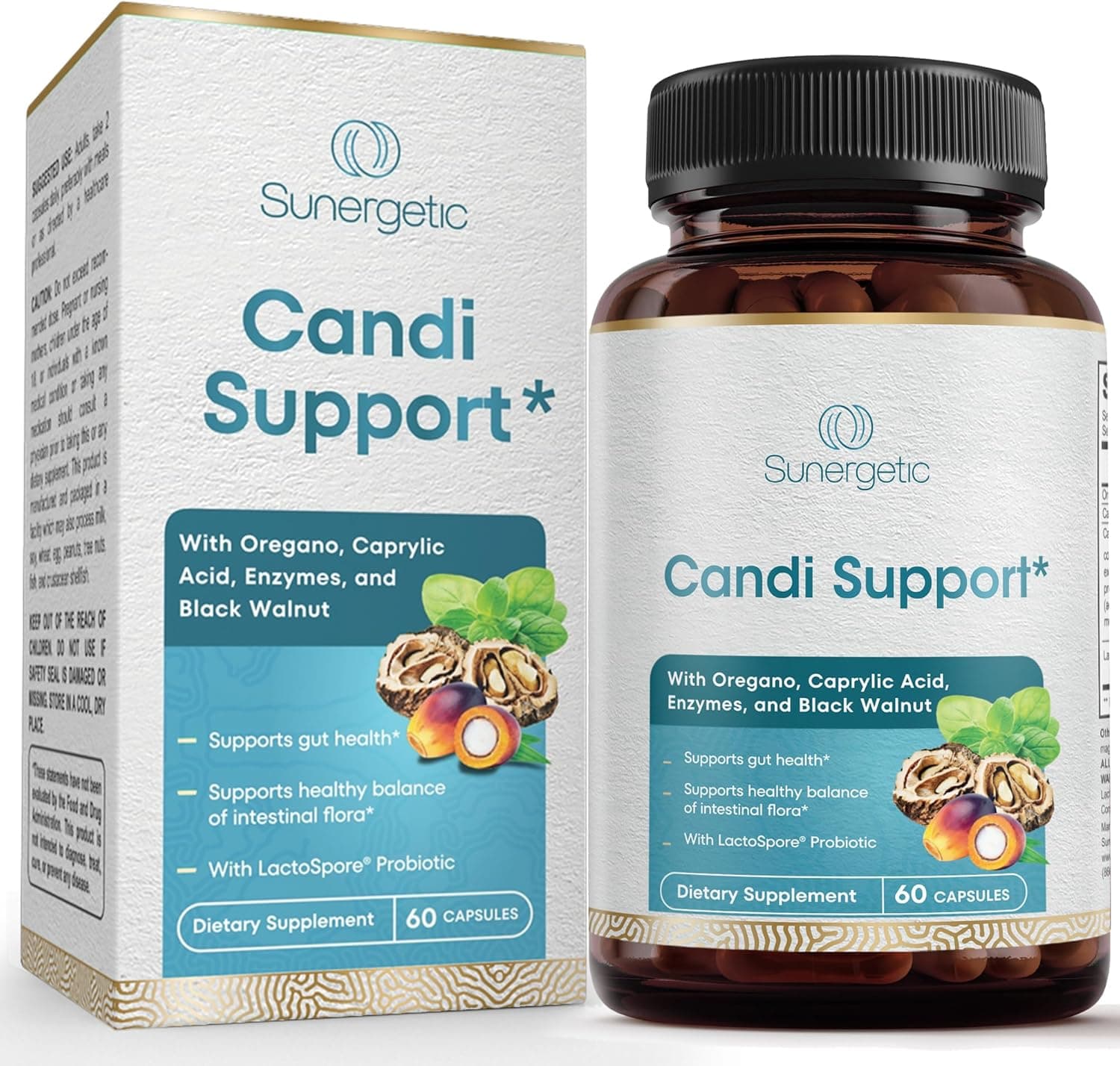 Sunergetic Candida Cleanse Oregano Caprylic Capsule