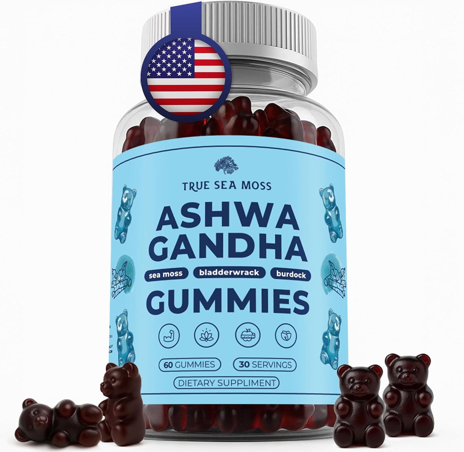 TrueSeaMoss Ashwagandha Sea Moss Gummies Gummy