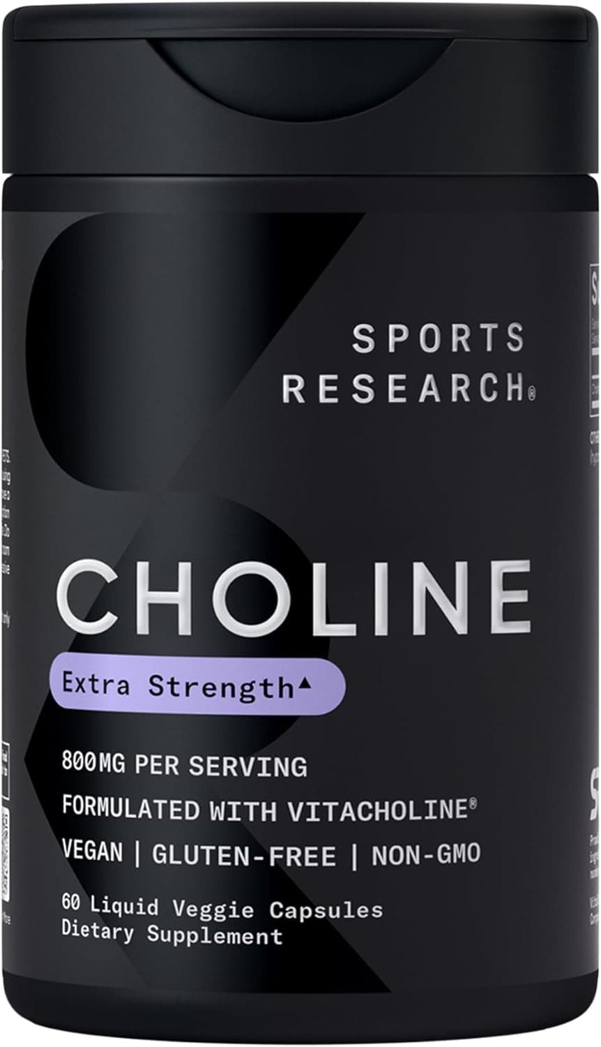 Sports Research Extra Strength Choline 800mg Liquid Veggie Capsule