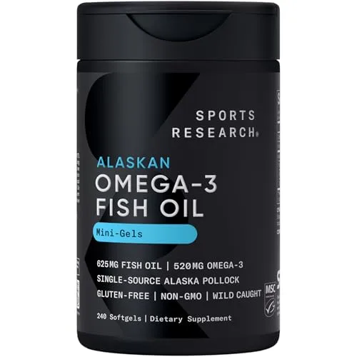 Sports Research Triple Strength Omega 3 Fish Oil Softgel