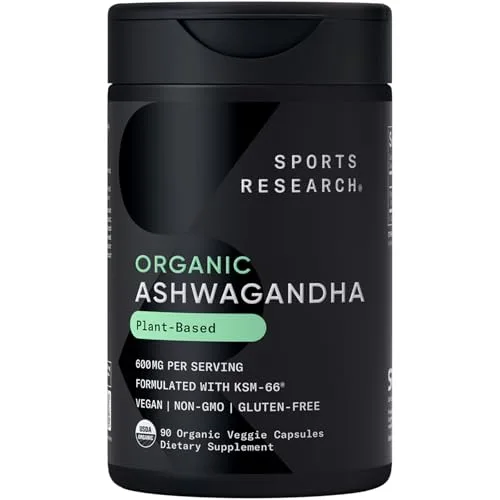 Sports Research Organic Ashwagandha KSM-66 Vegan capsules