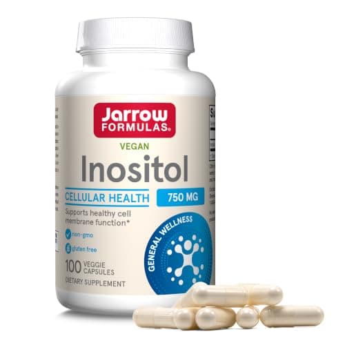 Jarrow Formulas® Inositol 750 mg, Dietary Supplement, Liver Support for Cellular Health and General Wellness, 100 Veggie Capsules, Up to a 100 Day Supply supplement product image 1 of 5