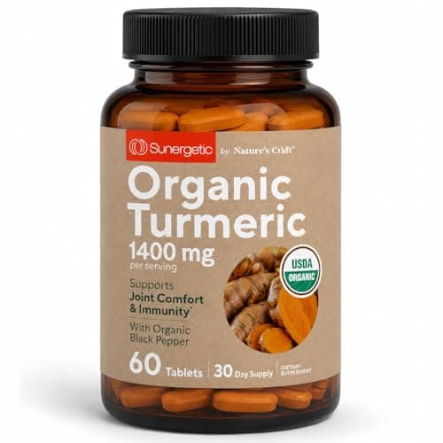 Sunergetic USDA Organic Turmeric 1400mg supplement product image 1 of 5