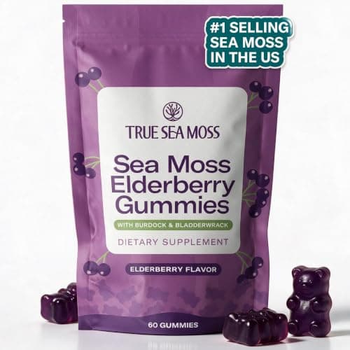 TrueSeaMoss Elderberry Sea Moss Gummies — #2 Sea Vegetables supplement product image 1 of 5