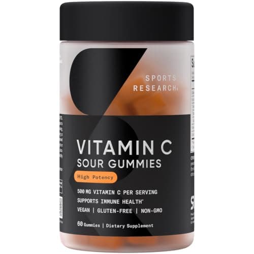 Sports Research Vitamin C Gummies 500mg (Sugar Free, 60 Count) supplement product image 1 of 5