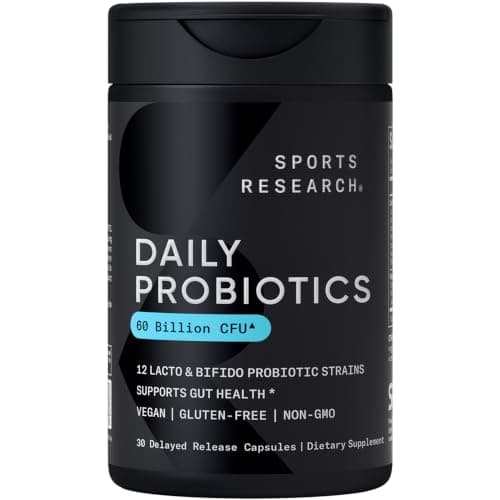 Sports Research Daily Probiotics 60 Billion CFU with Prebiotics supplement product image 1 of 5