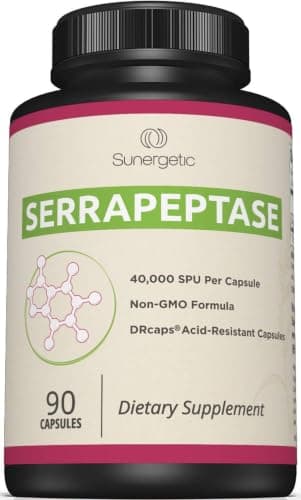 Sunergetic Serrapeptase 40000 SU Enteric Coated supplement product image 1 of 5