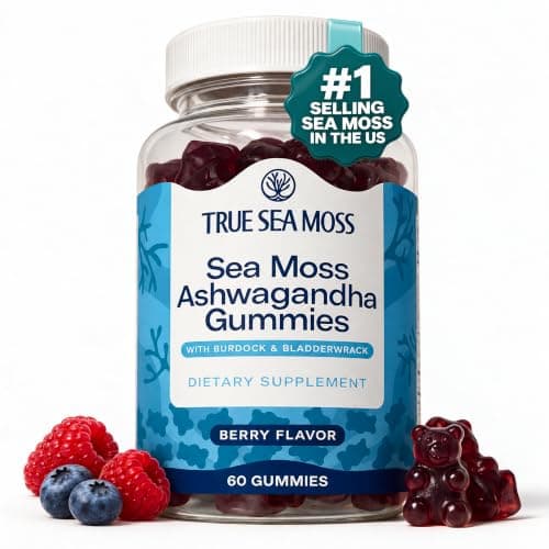TrueSeaMoss Ashwagandha Sea Moss Gummies supplement product image 1 of 5