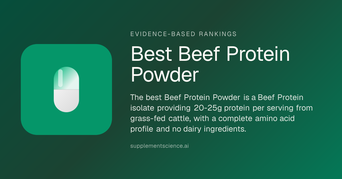 4 Best Beef Protein Powders (2026) · Evidence Based
