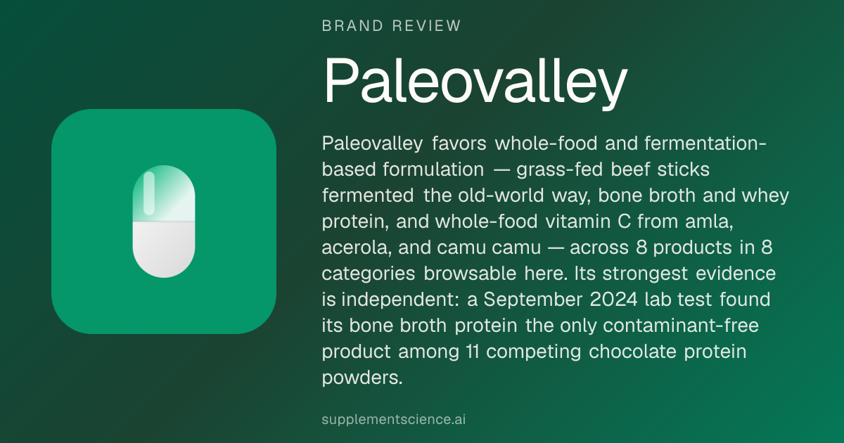 Paleovalley Brand Review (2026) | SupplementScience