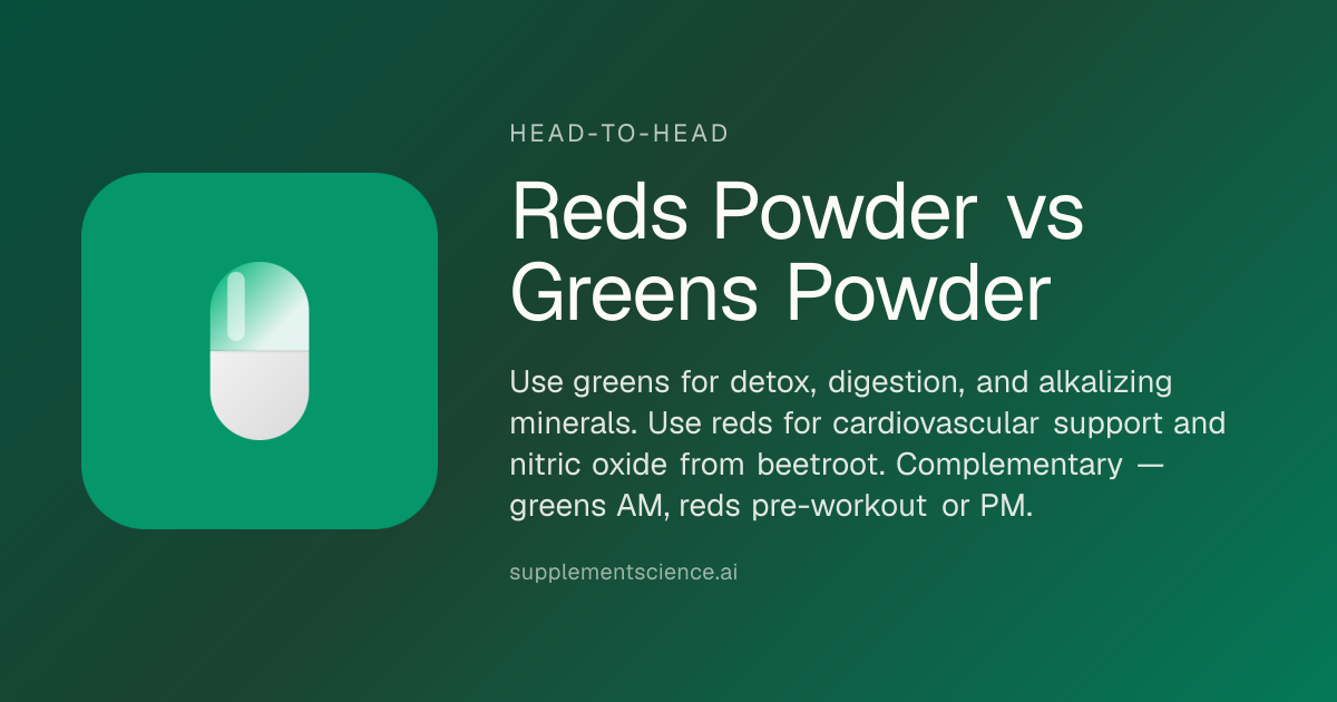 Reds Powder vs Greens Powder: Which Is Better? (2026)