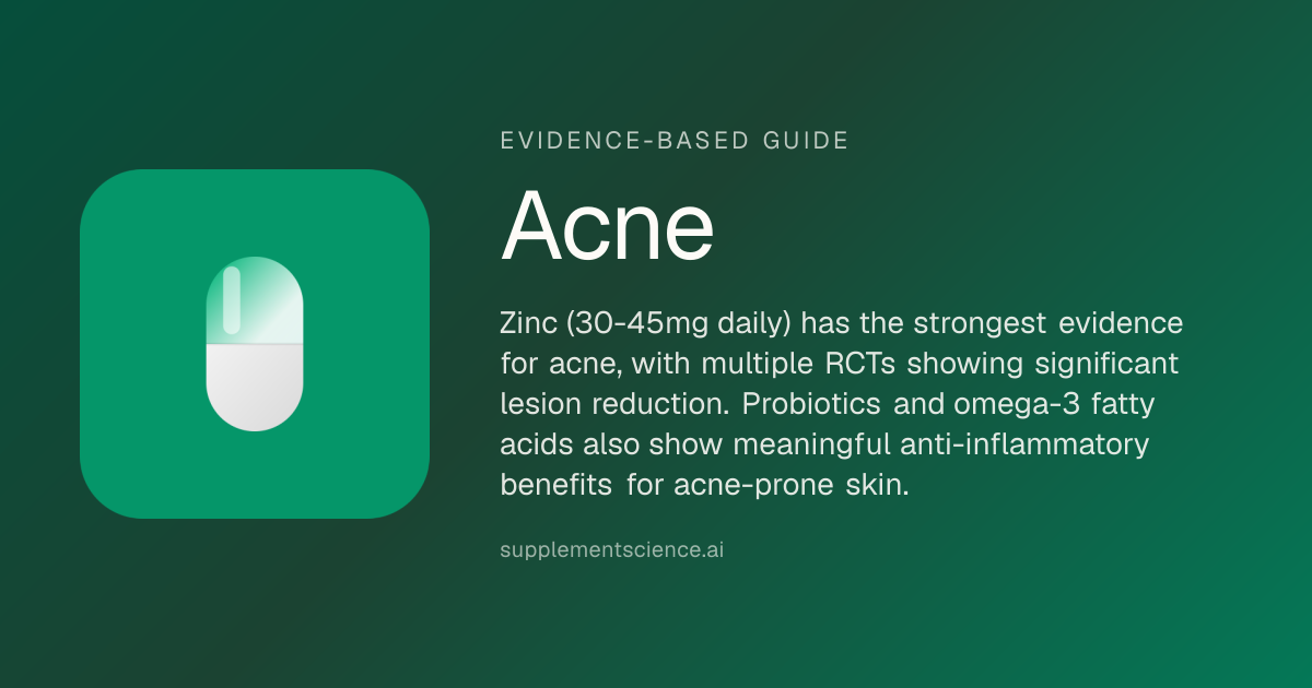 5 Best Supplements for Acne (2026) · Evidence-Reviewed