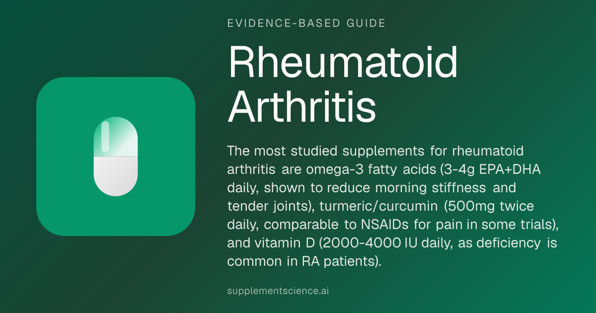 5 Best Supplements for RA: Evidence-Based (2026)