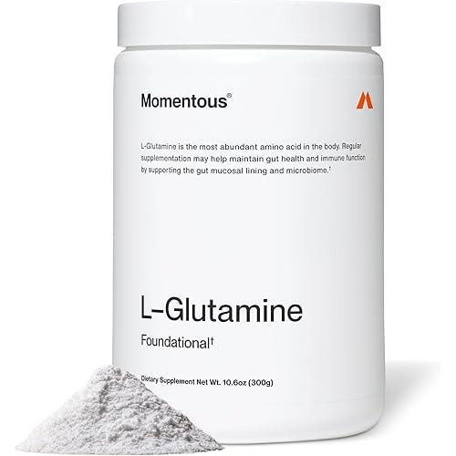 Momentous L-Glutamine Powder - Gut Health & Muscle Recovery Supplement - Boosts Exercise Performance