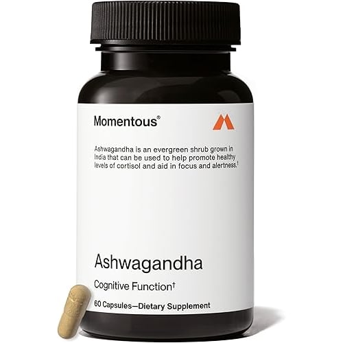 Momentous Ashwagandha Supplement - 300 mg NooGandha Ashwagandha Extract - Cognitive Performance, Ale