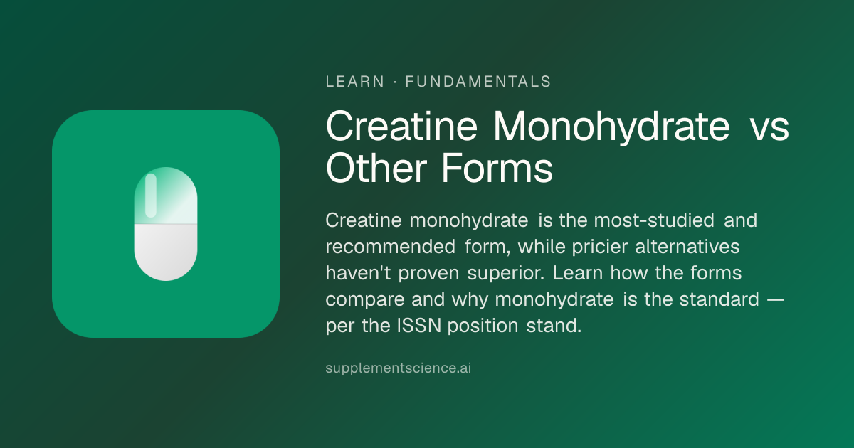 Creatine Monohydrate vs Other Forms