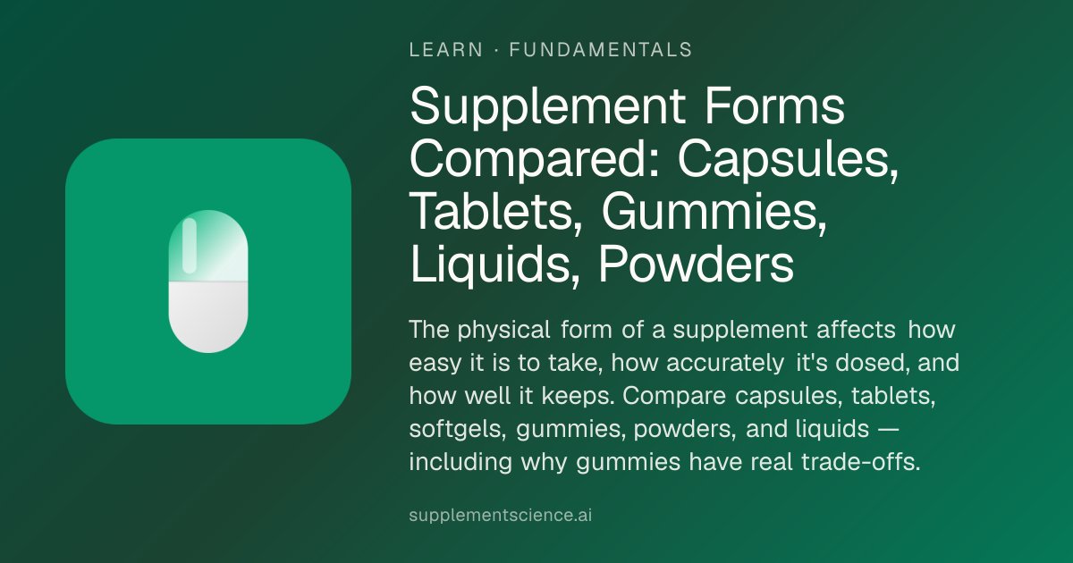 Supplement Forms Compared