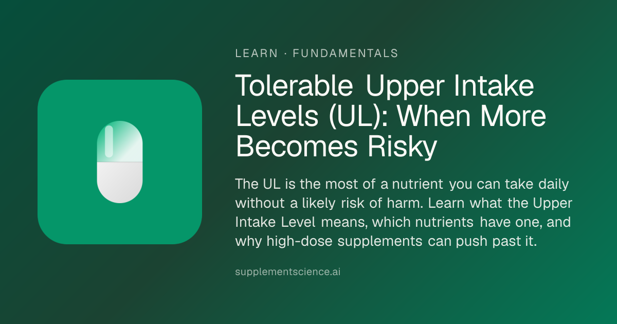 Tolerable Upper Intake Levels (UL) Explained