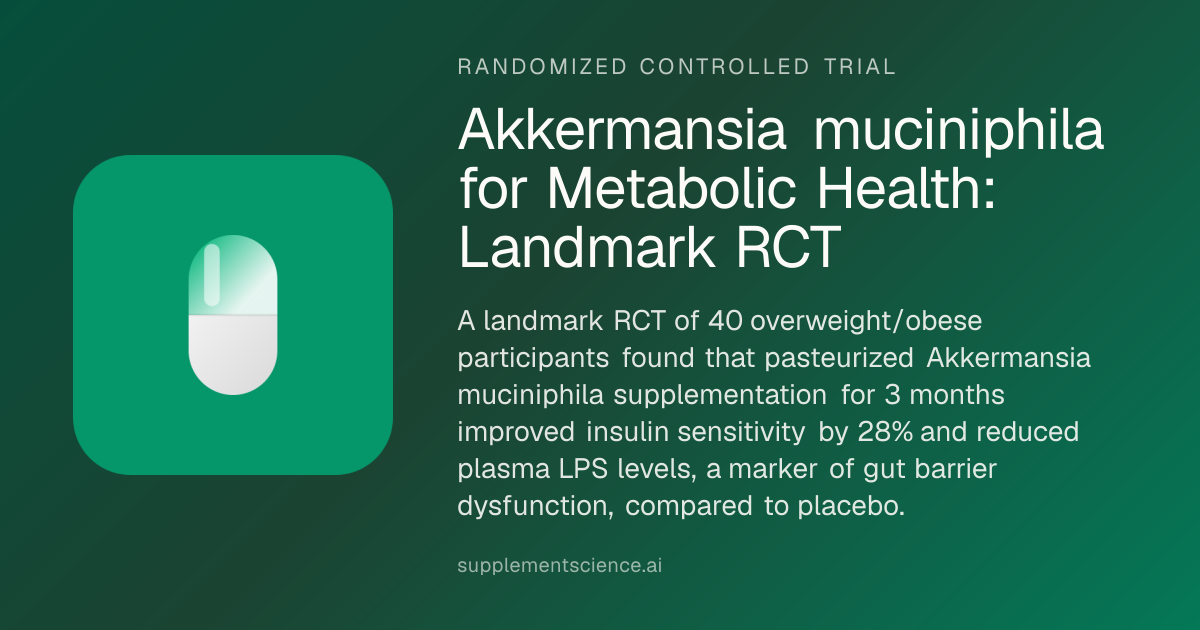 Akkermansia for Metabolic Health: RCT (2026)