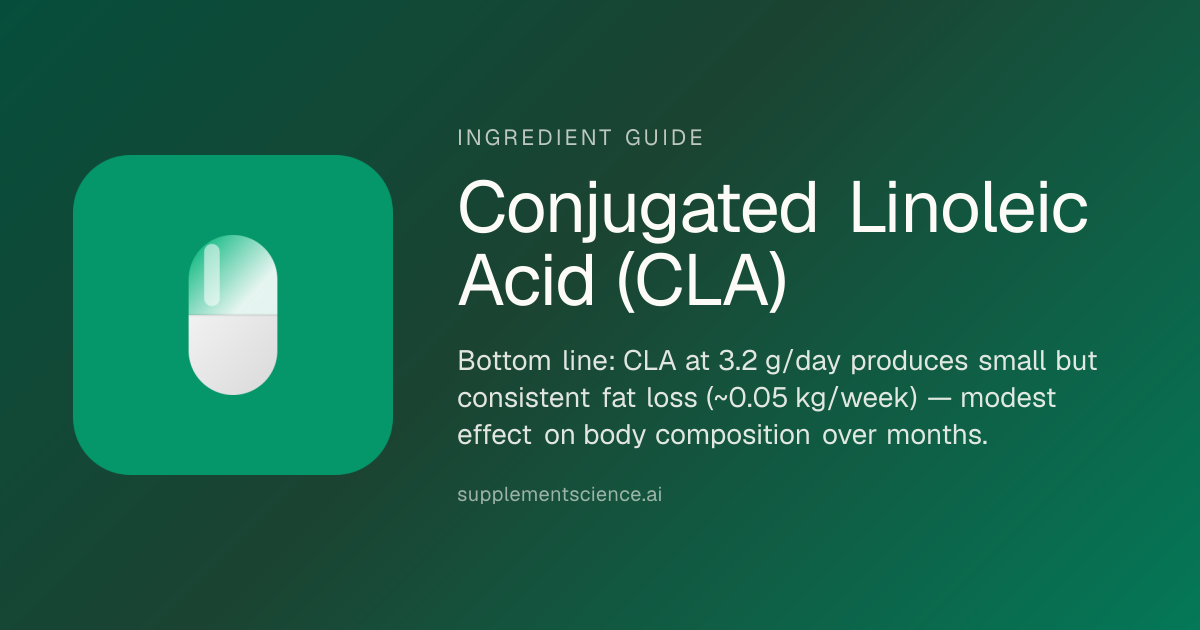 CLA (Conjugated Linoleic Acid): Evidence Guide (2026)