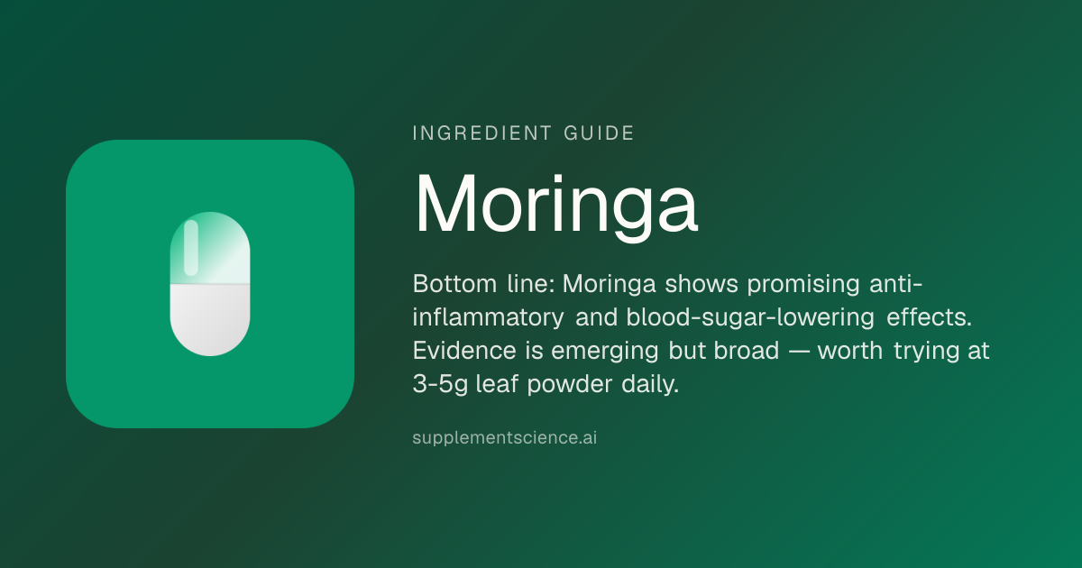 Moringa: Benefits, Dosage & Research (2026)