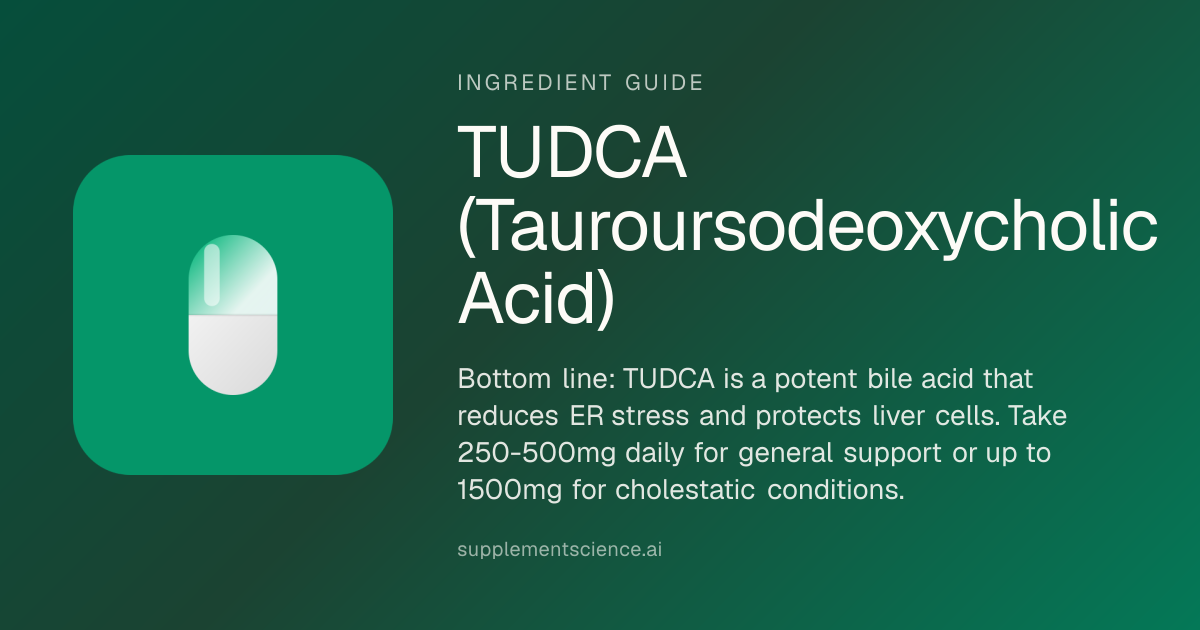 TUDCA: Benefits, Dosage & Evidence (2026)